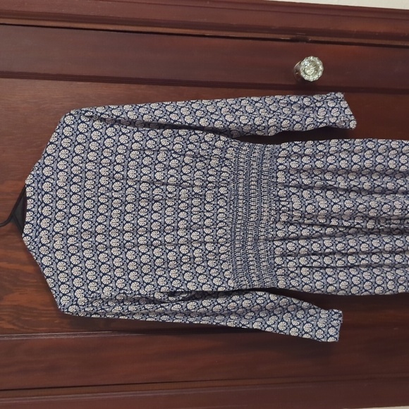 SCOTCH & SODA Blue & Cream Long Sleeve Jumpsuit All In One Size Medium - Picture 12 of 15